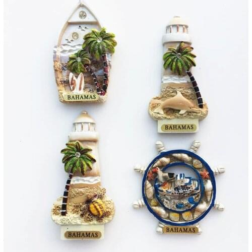 South America Bahamas Sea view Fridge Magnet Tourist Souvenirs Refrigerator Magnetic Stickers Travel Gifts