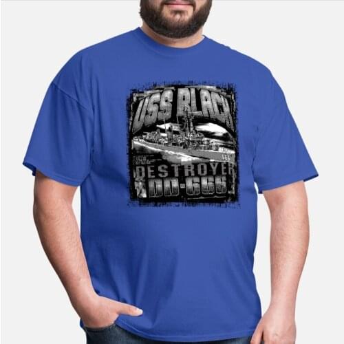 USS Fletcher-class Black Destroyer T-Shirt. Summer Cotton O-Neck Short Sleeve Mens T Shirt New S-3XL