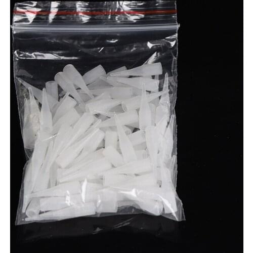 100Pcs 1RT Needle Caps Plastic Tattoo Caps Matched For 1R Needles Eyebrow Tattoo Needle Tips For Permanent Makeup