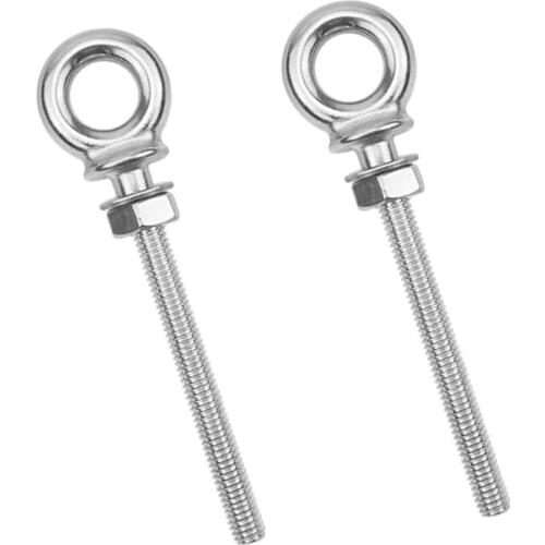 2pcs M8 X 80mm Eyebolt Ring Eyebolt, 316 Stainless Steel, Corrosion Protection