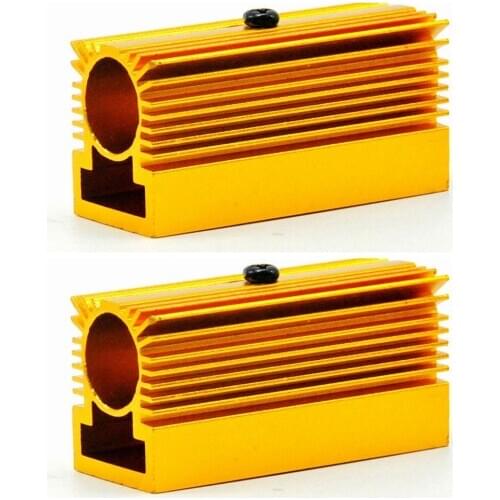 2pcs Golden Heatsink Holder for 12mm Blue Green Red IR Laser Diode Module Pointer Heat Sink