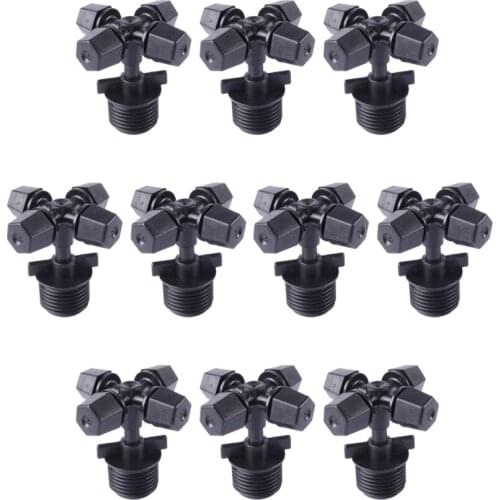 20Pcs Misting Spray Nozzle Sprayer G1/2in Male Thread Crosses Watering Irrigation Agricultural Garden Sprinklers