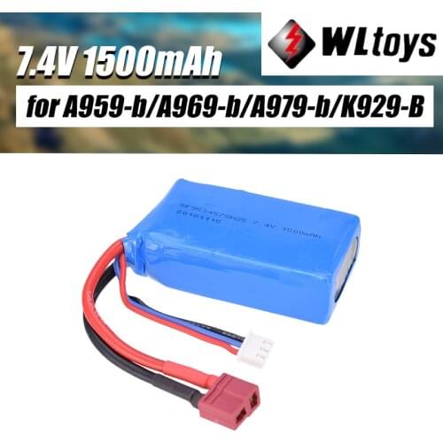 7.4V 1500mAh Battery Lipo Battery RC Car for WLtoys A959-b/A969-b/A979-b/K929-B