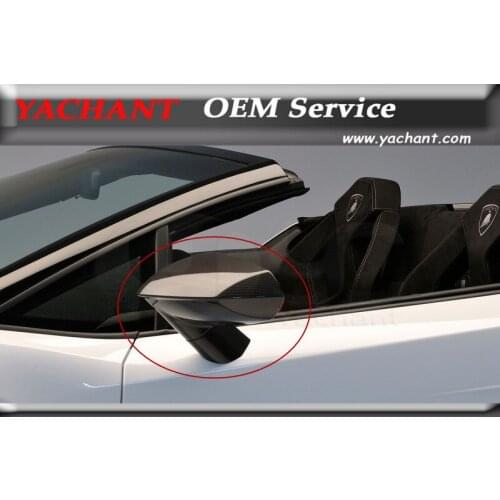 Car-Styling Dry Carbon Fiber Mirror Covers Fit For 2011-2014 Aventador LP700-4 Side Mirror Frame Caps Cover Replacement