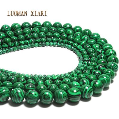 Wholesale Colorful Malachite Beads Loose Round Stone Beads For Jewelry Making Diy Bracelet Necklace 4/6/8/10 mm Strand 15