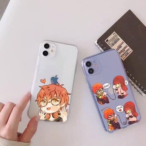 Anime 707 Mystic Messenger Phone Case For iphone 12 11 mini x xs xr pro max 8 7 6s 6 5 5s 5c se plus Transparent soft