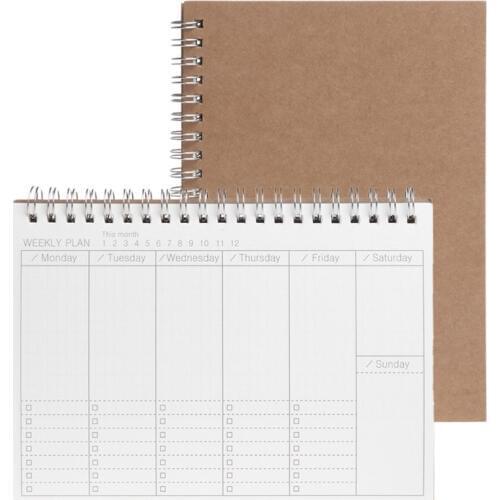 Planner Book Monthly Weekly Daily Agenda Schedule Blank Diary DIY Study Notebook Eco-friendly Paper Stationery School Supplies