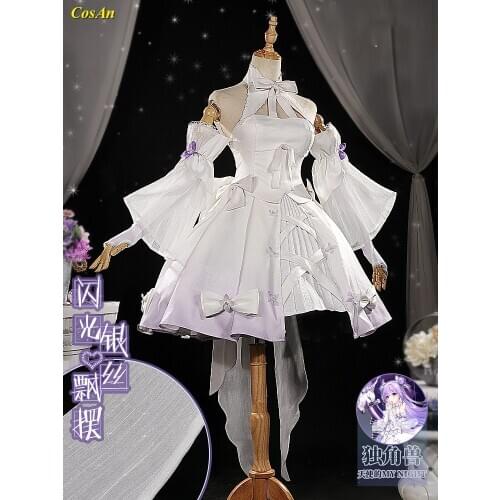 Hot Game Azur Lane HMS Unicorn Cosplay Costume The High Quality Fashion White Formal Dress Party Role Play Clothing S-XL