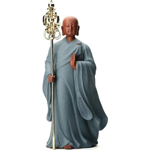 Ceramics Ksitigarbha Buddha statue Chinese Lucky Buddha Statue large size High-end home living room loft decoration statue