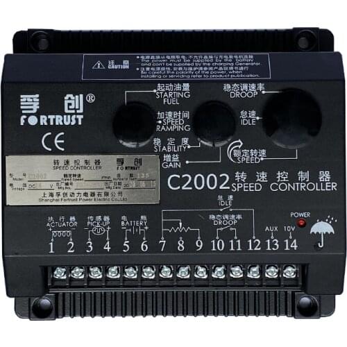 China Supplier Fortrust Speed Controller C2002 Governor Speed Control Board For Generator Original Parts For Free Shipping