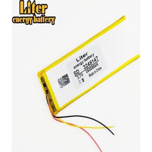 3 Wires li-po new polymer batteries 3248147 3500mAh 3.7V thium battery Irbis tx18