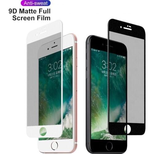 2pcs/lot No Fingerprint Full Cover Matte Frosted Tempered Glass For IPhone 6/6S/7/8/6P/6SP/7P/8P Film