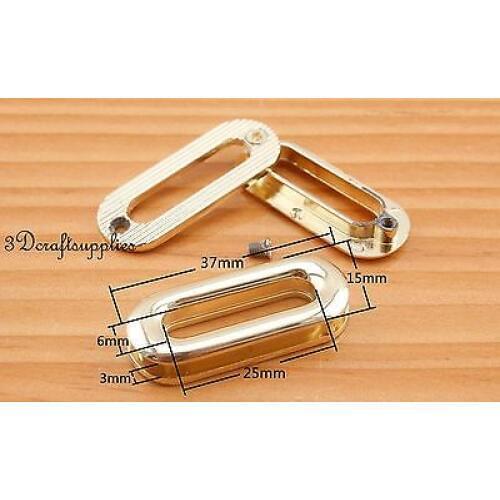 Eyelets metal with washer grommets light gold oval 8 pieces 25 mm T2B