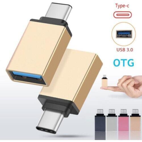 1000pcs/lot Metal USB 3.1 Type C Male to USB 3.0 A Female Converter Adapter Type C OTG Function For samsung s8 for lg