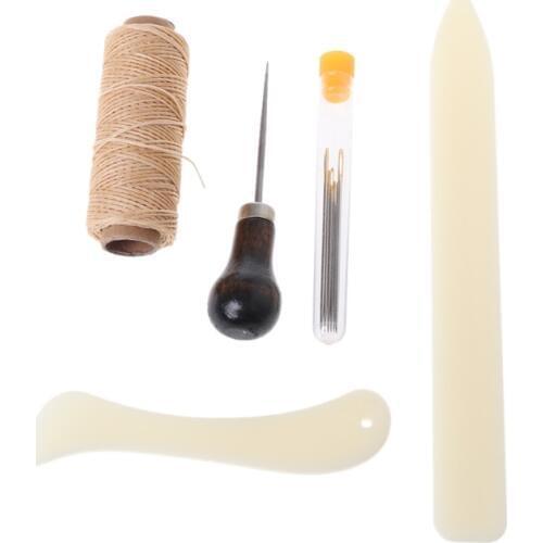 New 11 Pieces Bookbinding Kit Starter Tools Set Bone Folder Paper Crafts Sewing