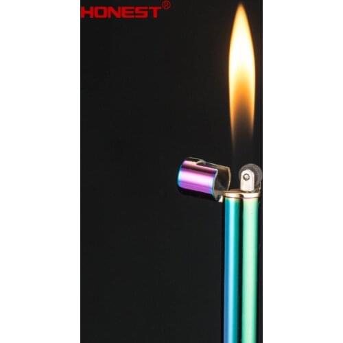 New Cigarette Lighter Flint Grinding Wheel Free Fire Butane Gas Lighter Portable Can Be Placed Cigarette Box Smoke Accessories