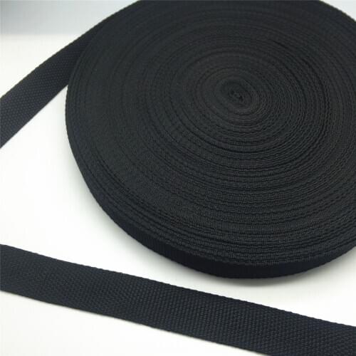 NEW 5Yards 10/15/20/25/30/38/50mm Wide Black Strap Nylon Webbing Knapsack Strapping Safety Belt DIY Pet Rope Sewing Crafts