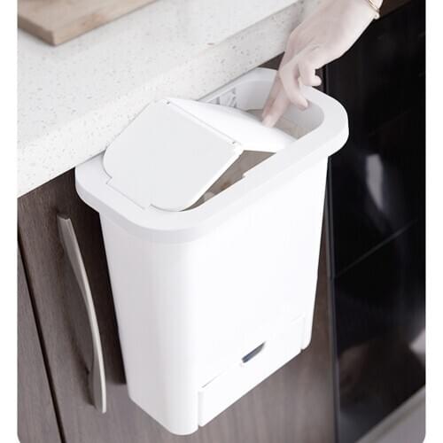 Kitchen Cabinet Door Hanging Garbage Bin Can Rubbish Container Storage Boxes Cupboard Waste Garbage Cans Organizer