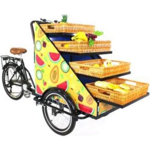 Manufacture Mobile 3 Wheel Electric Retail Traders Bikes For Vegetables Fruits Vending Bicycle
