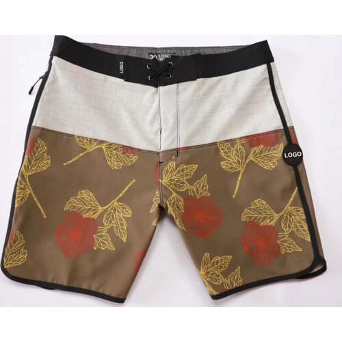 Fashion Elastic Spandex Quick Dry Bermuda Mens Phantom Beach Shorts Surf Swim Fitness Trunks Breathable Board Shorts Swimwear