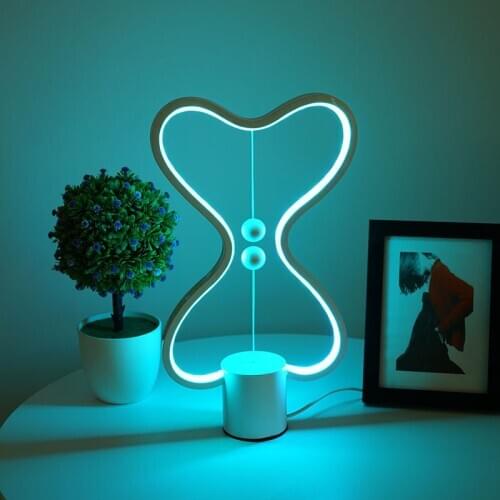 LED Balance lamp Living room Bedroom heng light 7 Color changeable Reading heart Lampshade smart USB table lamps YHJ011011