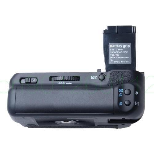 Vertical battery grip holder for Canon 750D 760D T6i T6s X8i 8000D DSLR Camera replacement BG-E18