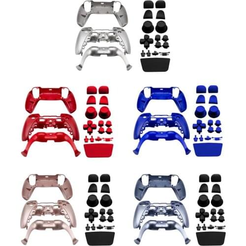 Replacement DIY Full Set Housing Shell Decorative Strip Front Back Case Cover For PS5 Playstation 5 Controller Repair Buttons