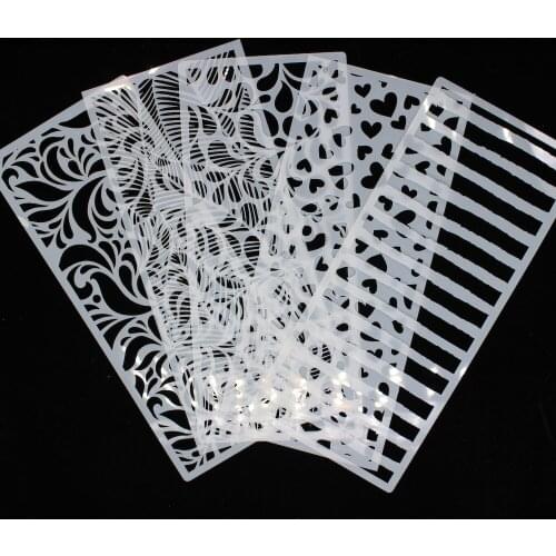 ZLDECOR 5pcs New Slimline Layering Stencils for DIY Scrapbooking/photo album Decorative Embossing DIY Paper Cards Crafts