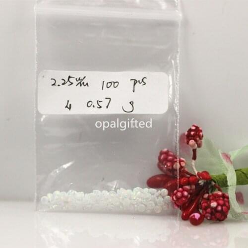 100pcs/lot 2.25mm Opal Round Cabochon stone Synthetic white Round Fire Opal, Stone Round Opal Cabochon for free shipping