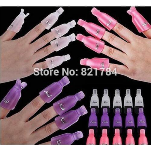 Lowest price Free shipping 200PC Plastic Nail Art Soak Off Cap Clip UV Gel Polish Remover Wrap Tool Resurrection Clip Set