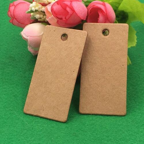 200pcs Paper Gift Tags Blank Ganment tags Kraft Thickened cards Price Tag DIY Packing Cards Hang Tag for Bags/Gift boxes