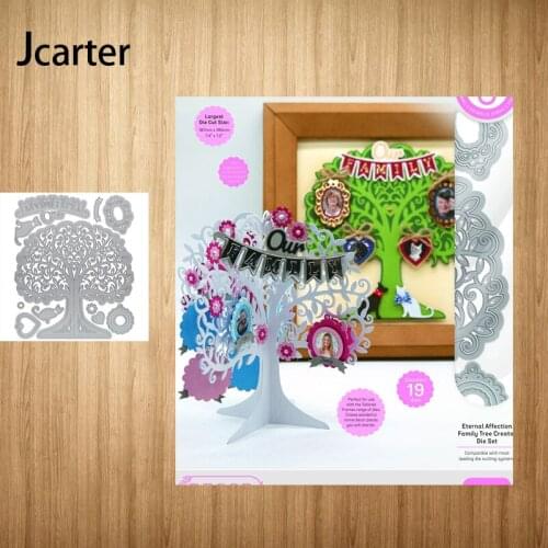 2021 Tree Family Heart Cat DIY Metal Cutting Dies Craft for Scrapbooking Handmade Mould Blade Punch Stencils Dies Cut Model 2