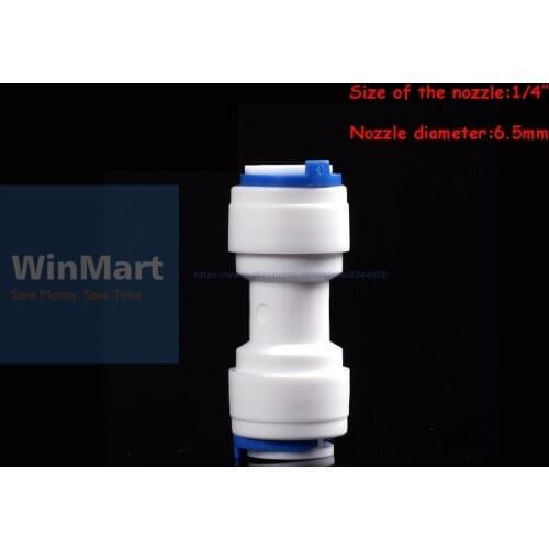 1pc 6.5mm 1/4" OD Tube Quick Pushfit Fitting Connection Aquarium RO Water Filter Reverse Osmosis System