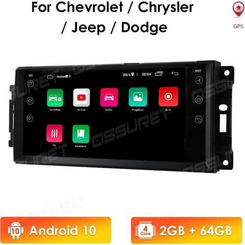2din Android Car GPS Nav Multimedia for Jeep Cherokee 2009 2008 2010 Wrangler car stereo for Dodge radio Chrysler autoradio 2+64