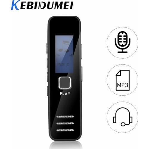 Kebidumei Digital Voice Recorder 20-hour Recording MP3 Player Mini Voice Recorder Support 16GB TF Card Professional Dictaphone
