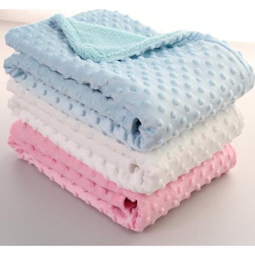 Baby Blanket Swaddling Newborn Baby Diapers Thermal Soft Fleece Blanket Solid Bedding Set Cotton Quilt Bath Newborn Products