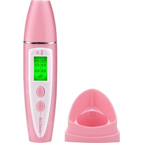 Electric Skin Moisture Analyzer Mini Facial Oil Content Detector Pen Face Massage Unisex Skin Oil Testing Stick + LCD Screen 31