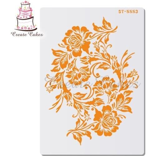 Flowers Stencil For Walls Painting Scrapbooking Stamp Album Decorative Embossing DIY Craft Paper Card Flower Template