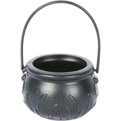 Halloween Mist Maker Fogger Water Fountain Fog Machine Witch Pot Smoke Machine7 Color Changing