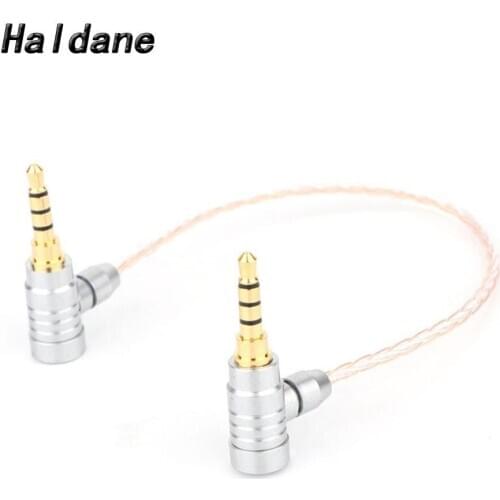 Haldane HIFI 3.5mm Male to 3.5mm Male Single Crystal Copper Silver Plated 3.5 mm Stereo Audio Hi-end Audio Cable AUX Wire Cable