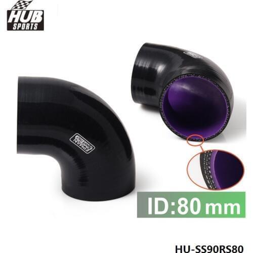 3.13" 80mm 90 Degree Elbow Coupler Silicone Hose Coolant Radiator Black For TOYOTA COROLLA AE86 4A-GE 83-87 HU-SS90RS80