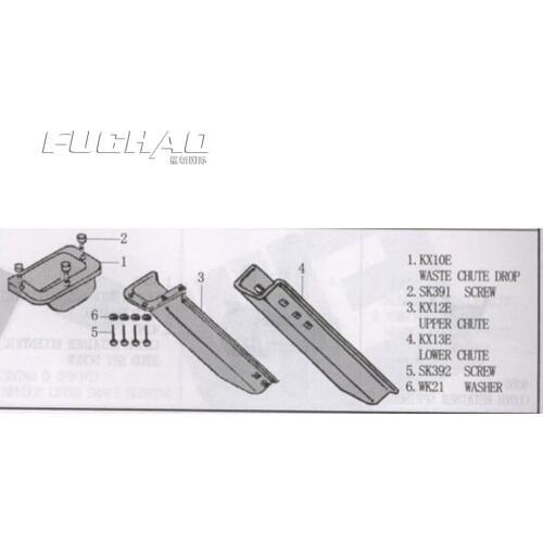 KX10E Waste Chute Drop Industrial Sewing Machine Parts 747Garbage Bucket