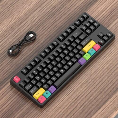 RGB Backlit Mechanical Keyboard N-key Rollover/ Blue Switch/ Macro Recording Keys/ Detachable Frame/ 10 PBT Keycaps