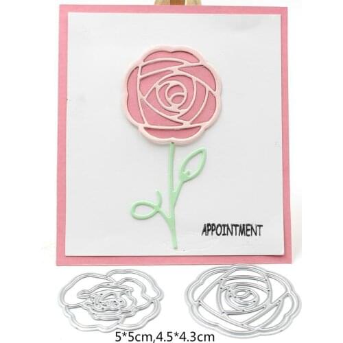 2pc Flowers Metal Cutting Dies Stencil for DIY Scrapbooking Album Embossing Paper Cards Deco Crafts Die Cuts