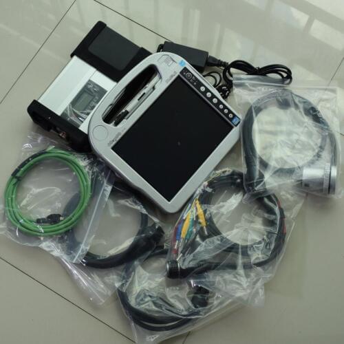 MB star C5 multi language diagnostic tool SD Connect + Laptop cf-h2+2020.12 software ssd ready to use for cars &truck