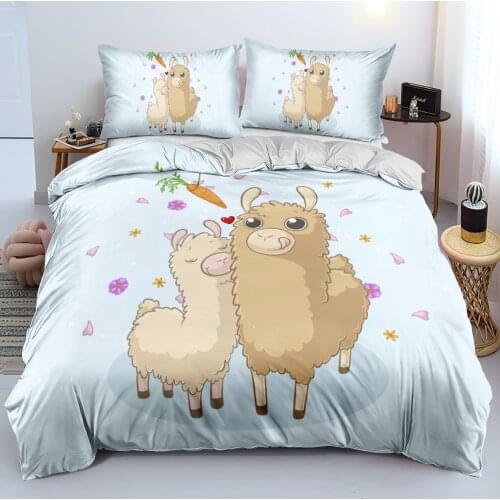 Cartoon Bed Linens Couple of Animal Duvet cover set Quilt/Comforter Covers Pillow Case King Queen Double Full size Bedding sets