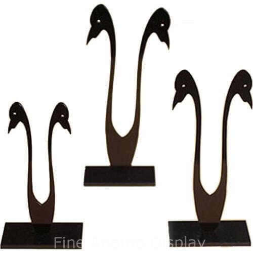 Set of 3 Black Jewelry Earring Display Acrylic Earring Stand Jewelry Display Stand Holder