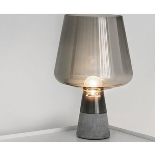 Nordic creative modern minimalist cement living room table lamp garden bedroom bedside study glass table lamp art deco LB12216