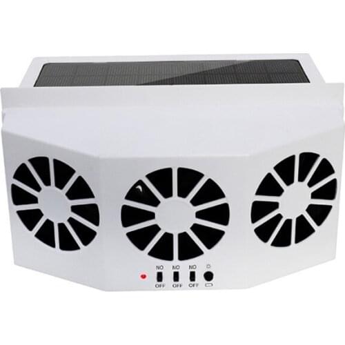 2021 New Vehicle Air Circulation Tools Car Ventilation Fan Solar/USB Dual Charging Fan