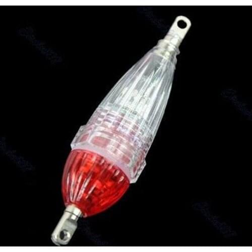 New Flashing LED Deep Drop Underwater Fishing Squid Lure Red Light Flashing Lamp New